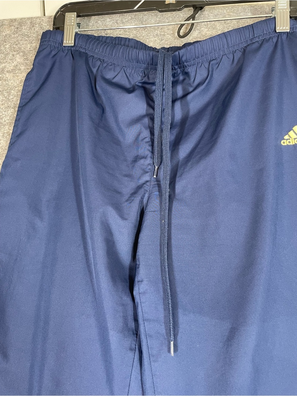 Vintage Y2K Adidas Track Pants Blue Small Athletic Windbreaker Joggers Training - Picture 13 of 15